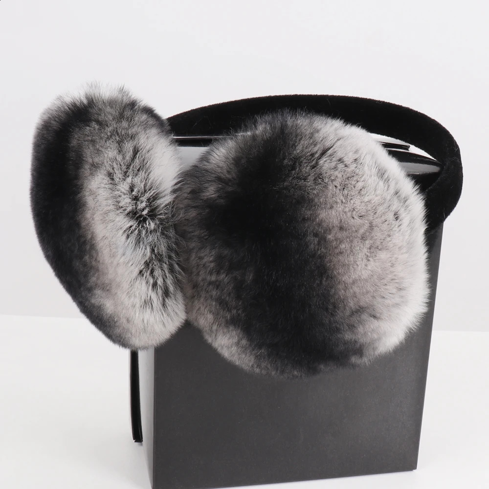 women Quality Real Fur Earcap Winter Warm Natural Rex Rabbit Fur Earmuff Lady Fashion Fluffy Genuine Rex Rabbit Fur Earlap 251027