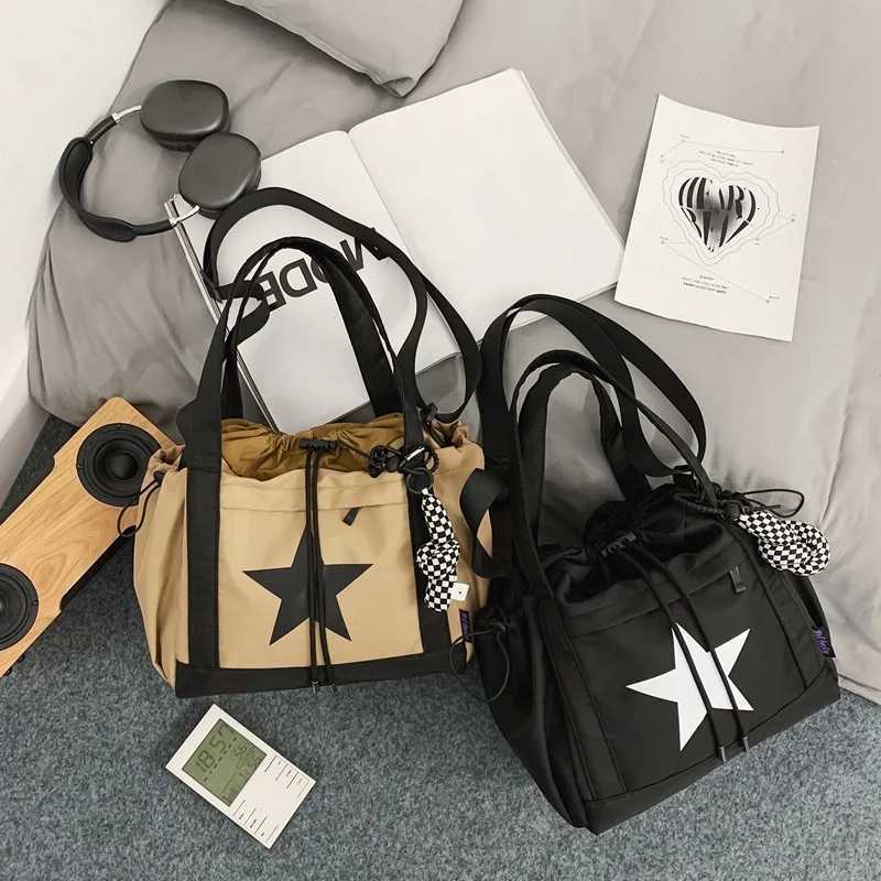Women New Crossbody Bag Wholesale Large Capacity Couple Shoulder Bag New Casual Nylon Tote Bag Luxury Drawstring Handbag 2025W251028