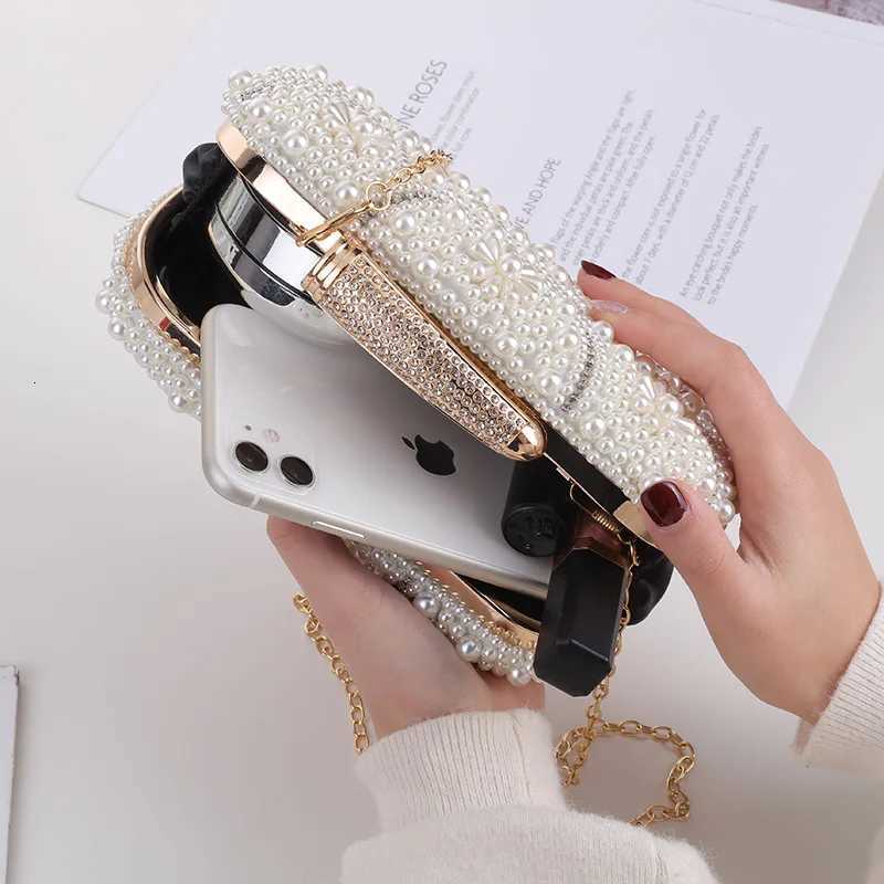 Pearl evening bag for socialite rhinestone embellishments clutch bag handbag cheongsam evening bag banquet bag dress bag H251027