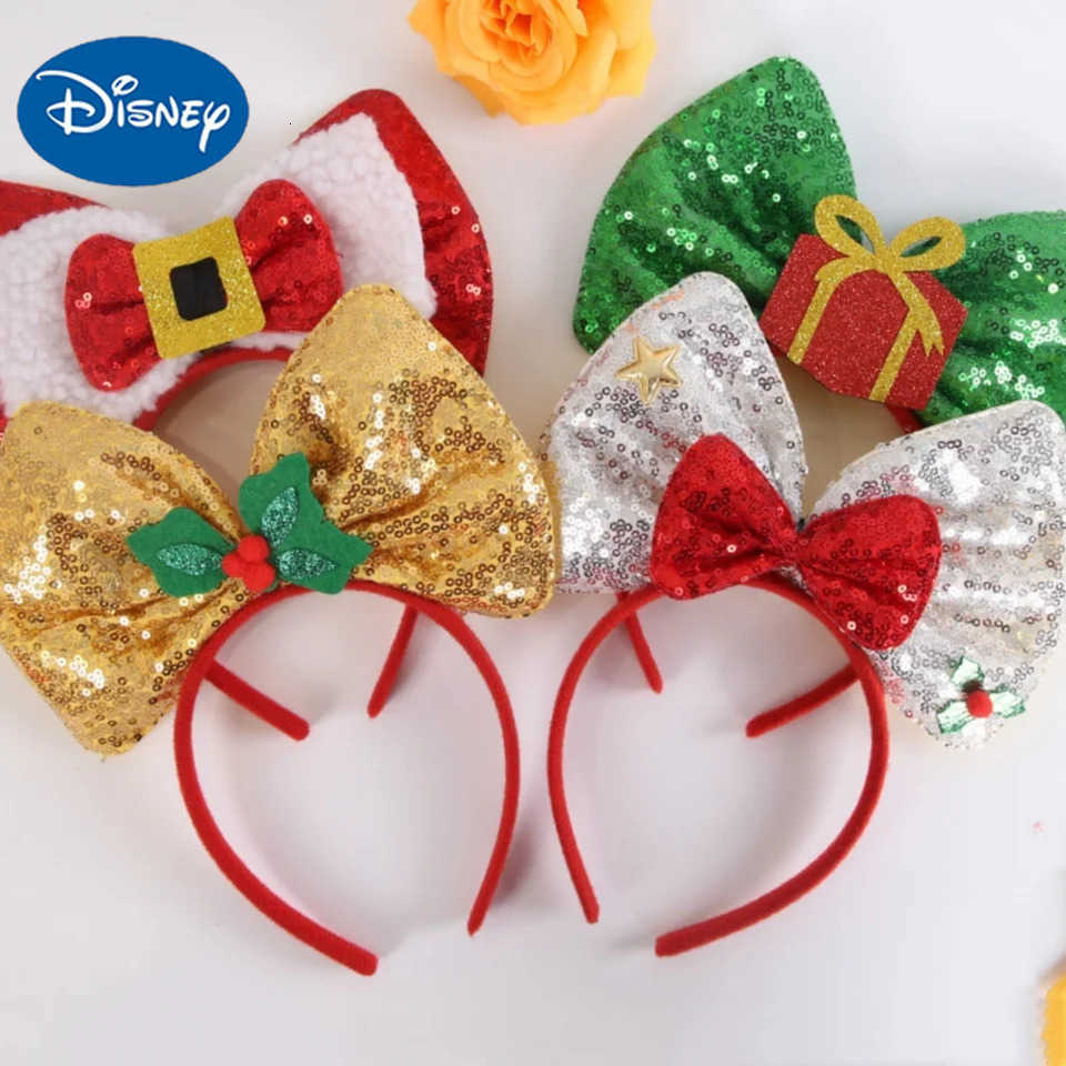 Disney Christmas Sparkling Sequined Christmas Hair Bows from : Ideal Party Supply for Young Girls designer H251119