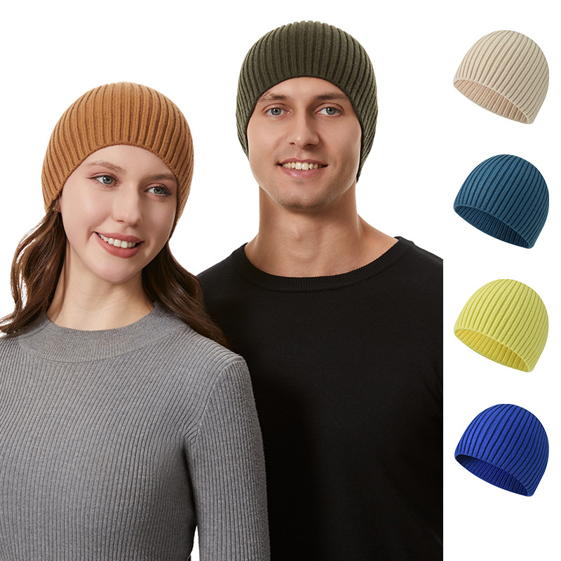 Womens and mens beanie Couples Knit Beanie Winter Wool Ski Hat Outdoor Windproof Slouchy Cap in Candy Colors beanie designer