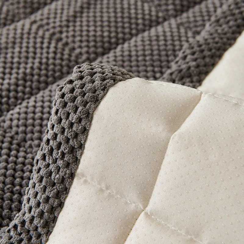 1pc Simple Solid Sofa Coversimple Style Thicken Plush Nonslip Sofa Slipcover Furniture Protector for Living Room Home C251028