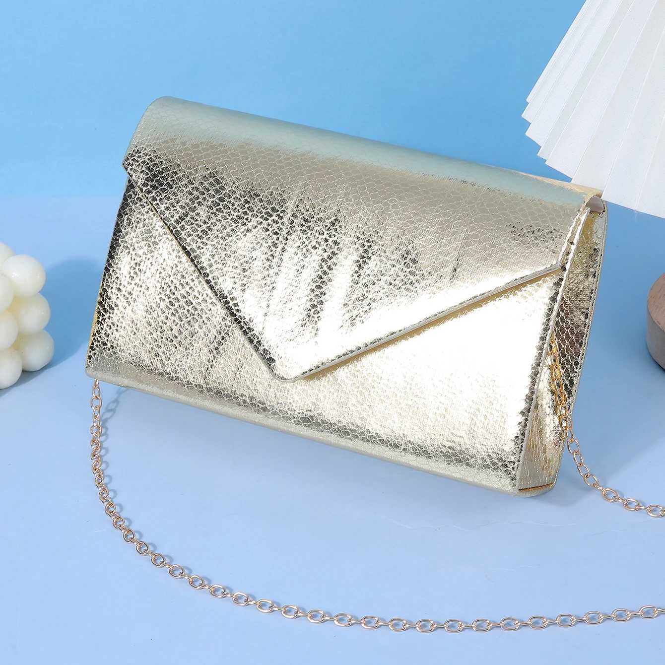 Senior Ladies Fashion Evening Gown Bag with Metal Chain Single Shoulder Satchel for Marriage Party Dinner H251027