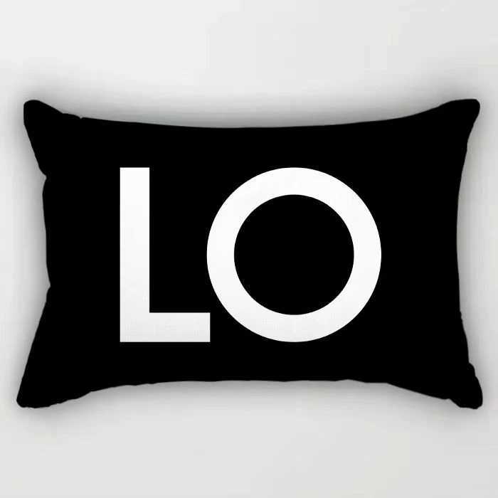 Pillow Case Modern Minimst SingleSided Nordic Ins Black White Cushion Living Room Sofa HighEnd Car Backrest C251028