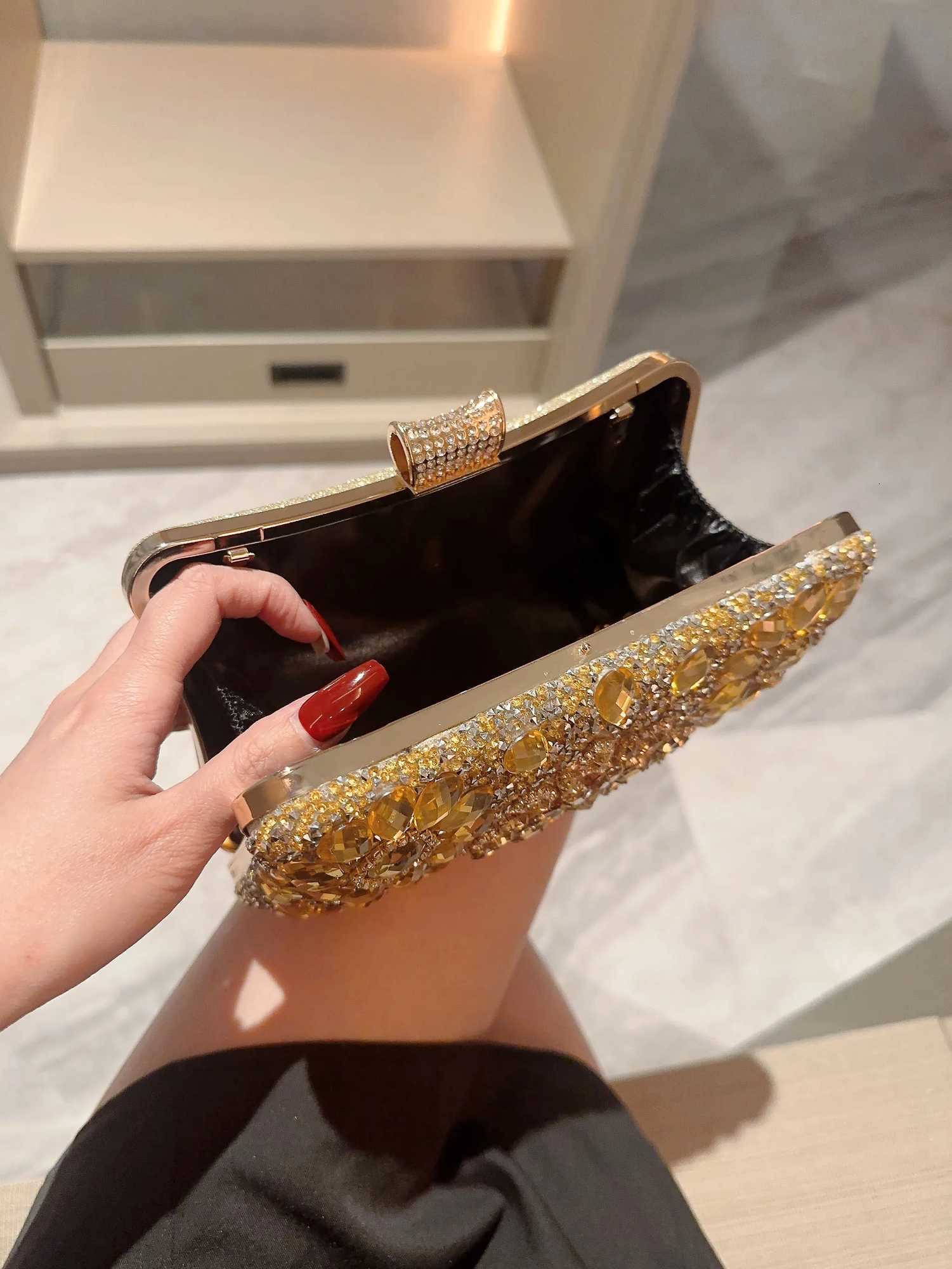 A Glitter Rhinestone Diamond Evening Bag Formal Party Bag Evening Dress Bag Prom Clutch Banquet Bag Chain Bag Wedding Bag Bridal Bag H251027