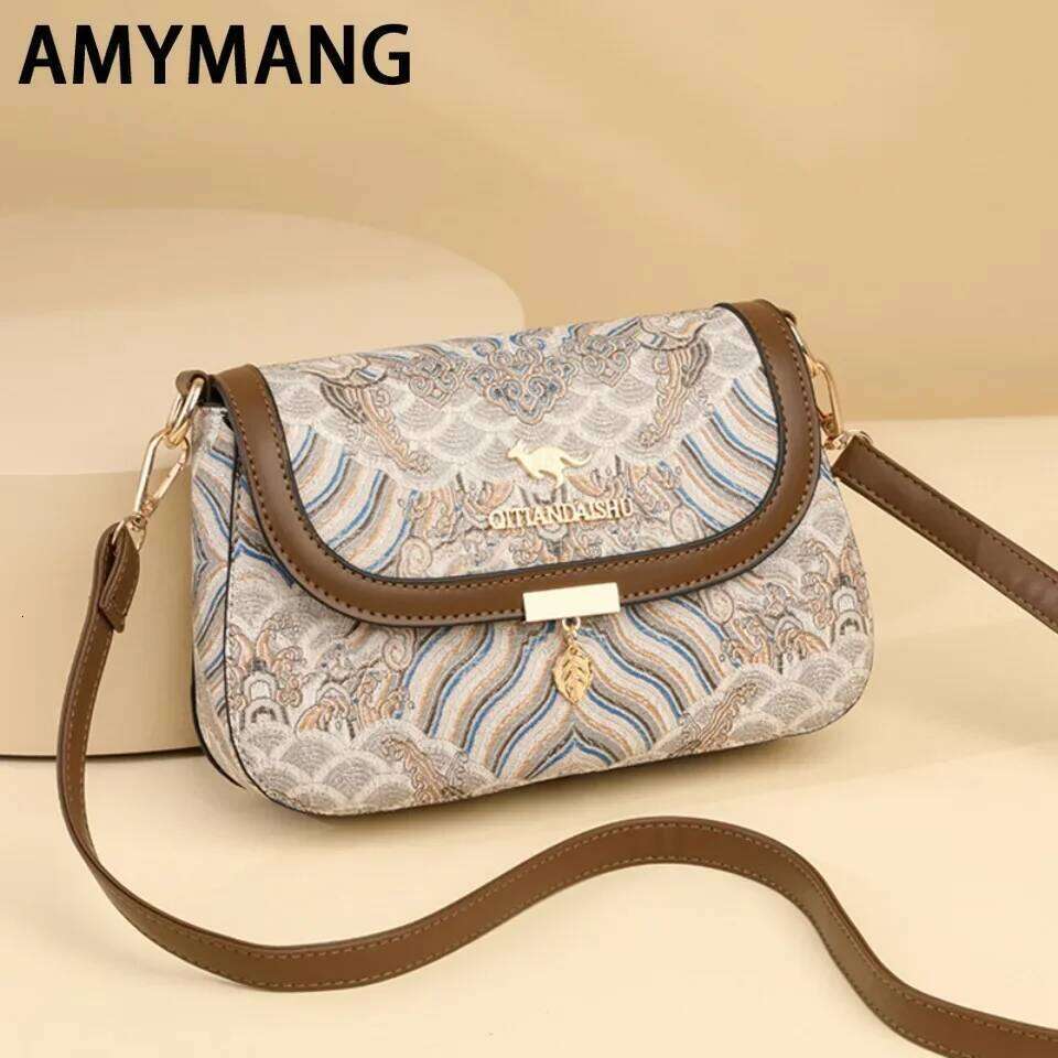 Designer Bags Designer Trend Embroidered Women's Shoulder Bag High Quality Soft Leather Women Crossbody Bags Female Handbag Sac A Main Hot Sellin