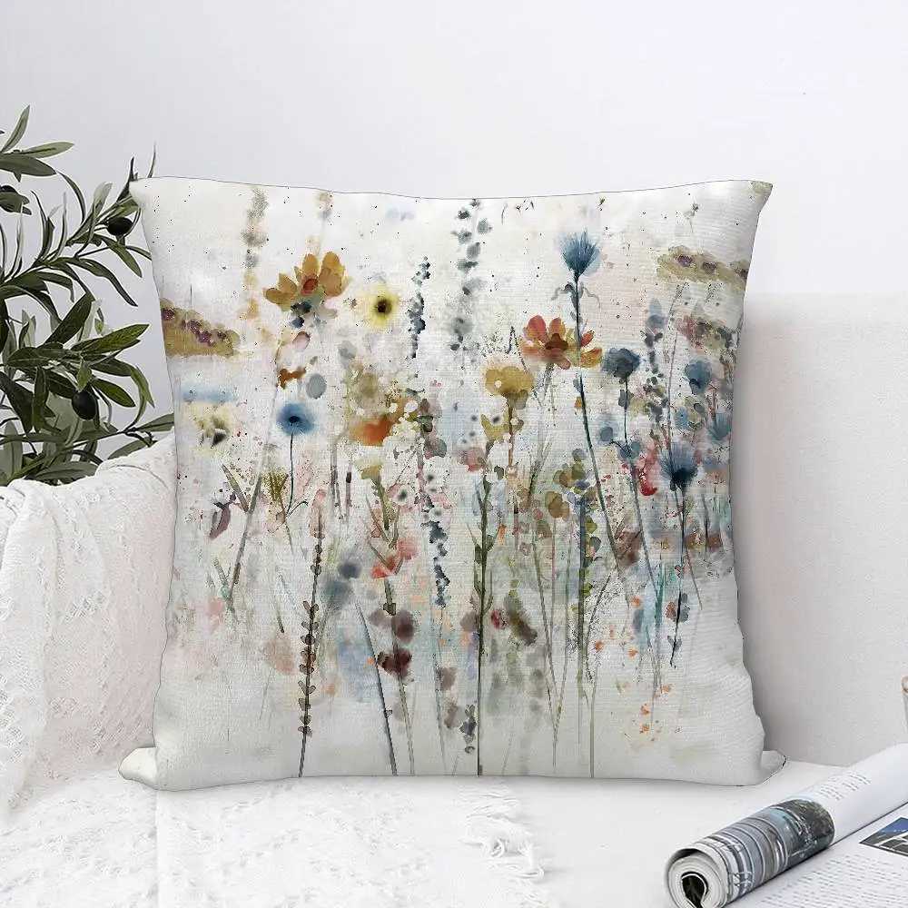 Pillow Case Abstract Watercolor Case Sofa Decorative Home Print Plush Square Throw Covers Cushion Decor Living room bedroom C251028