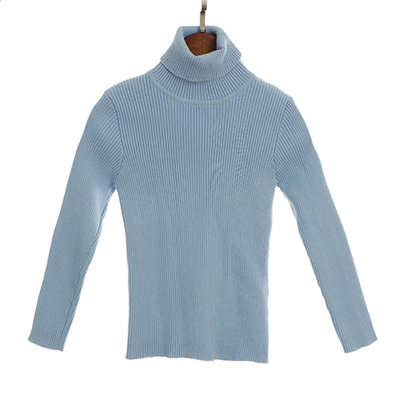 Sweater Kids Sweaters Autumn Girls Turtleneck Sweaters 16Yrs Baby Boys Pullover Winter Knitted Bottoming Boys Sweaters 251027