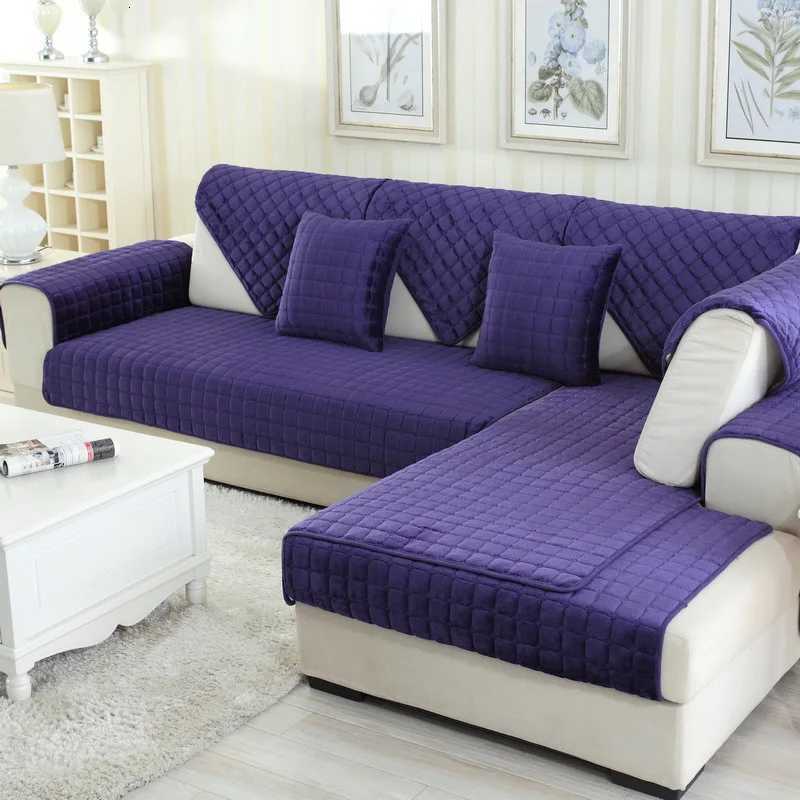 Striped Thick Warm Fury Sofa Cover Anti Slip Sofa Mat Sofa Cover Living Room Towels Sofa Blanket C251028