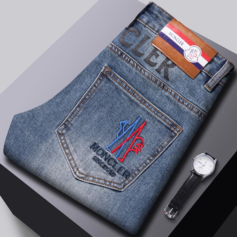 Men's Jeans Autumn Winter Men Slim Fit European American High-end Brand Small Straight Pants Q9735-5