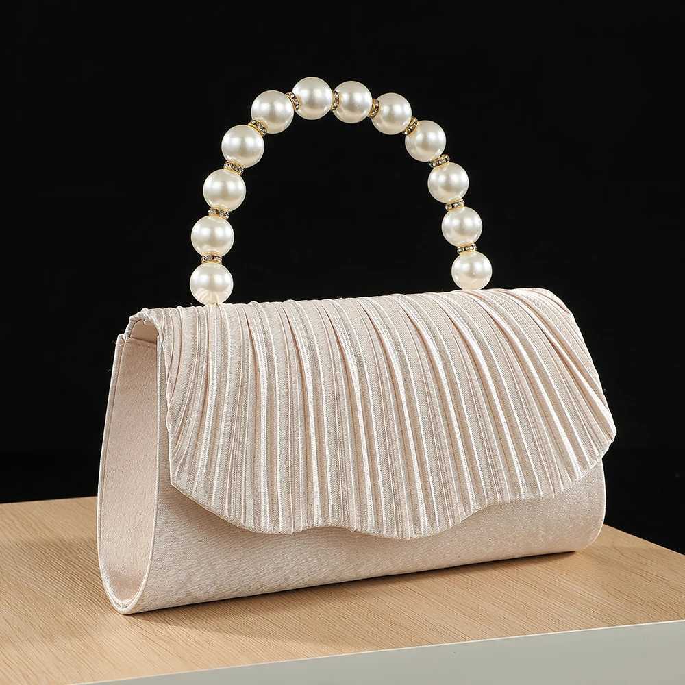 FAshion Chic Pearl Handle Bag for Women Removable Shoulder Chain Crossbody Handbag Lady Evening Bag H251027