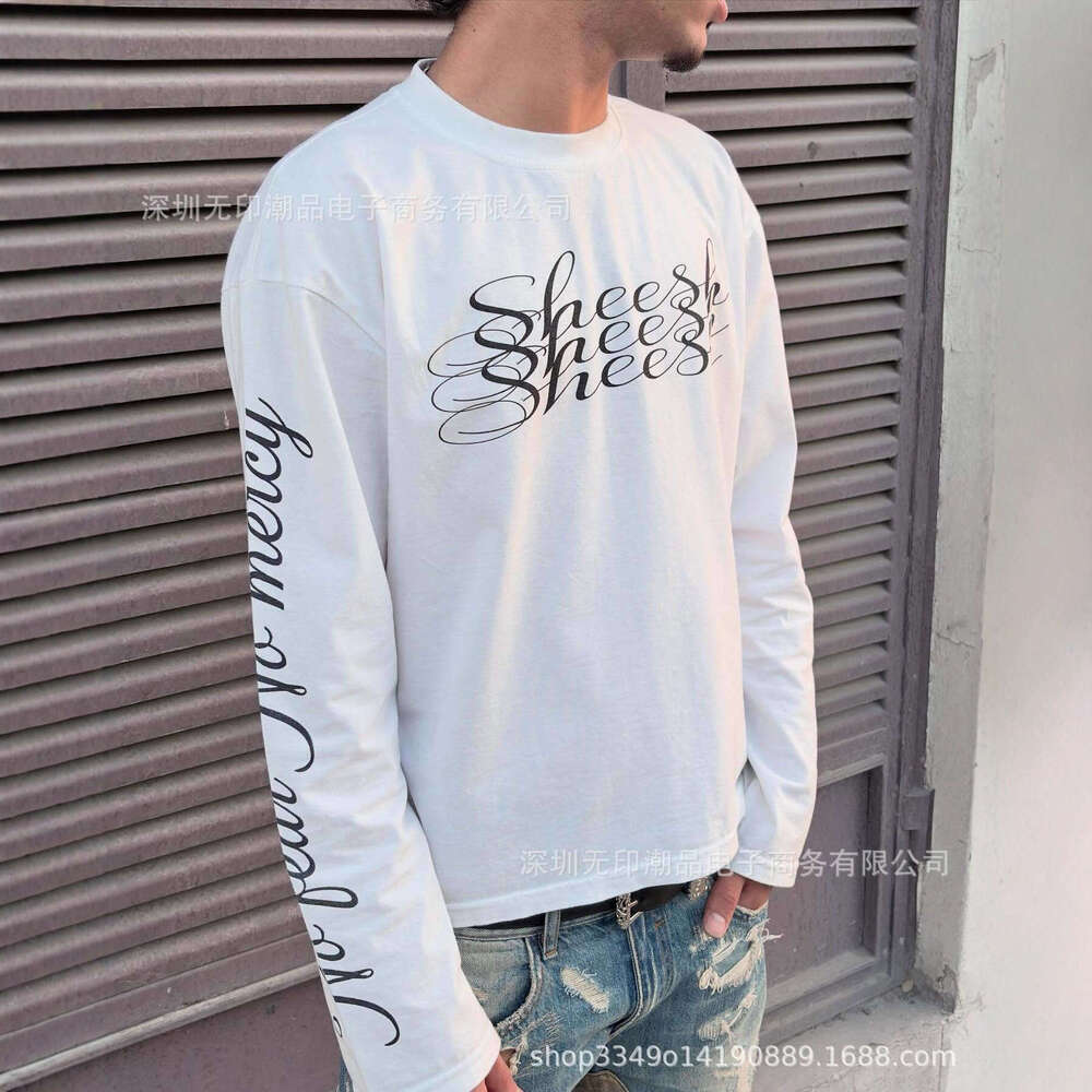 American Style Autumn Long Sleeve T-Shirt Dark Y2K Print Top High Street Gothic Trendy Outfit