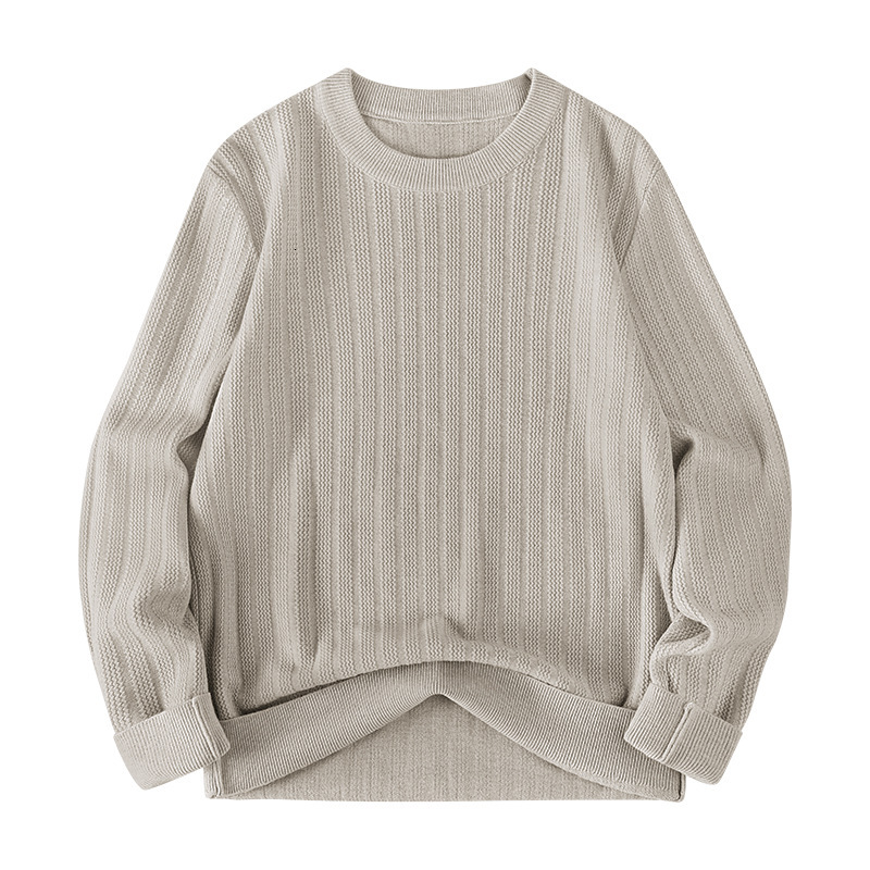 Modal Wool Sweater Designer Sweater Men's 2025 Autumn And Winter New Round Neck Knitted Sweater Loose Long Sleeve Sweater Warm Bottoming Shirt