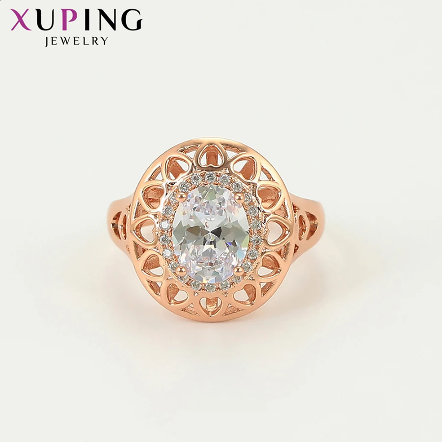 Xuping Big Engagement Ring for Women Jewelry Wedding Arrival Rose Gold Color Plated Gifts Wholesale 16107 251023