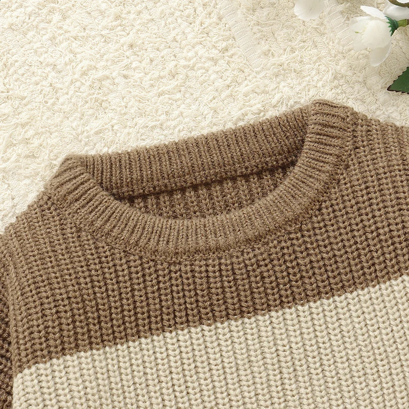 Baby Boys Girls Sweaters Clothes Autumn Winter Knitted Infant Unisex Pullovers Crew Neck Full Sleeves Toddler Knitwear Tops 13Y 251027