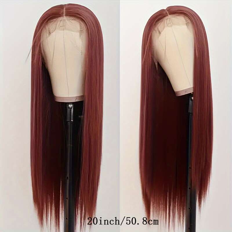 Fashions Reddish 13X4 Pre Plucked With Baby Hd Frontal For Women Red Brown Lace Front Wig Glueless Wigs Human Hair