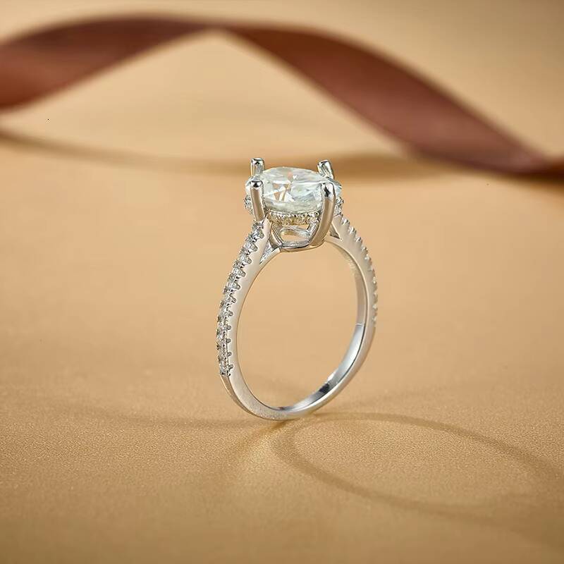 New Product Woman Finger Promise 925 Silver Moissanite Ring Engagement Womens Iced Out for Wholesale