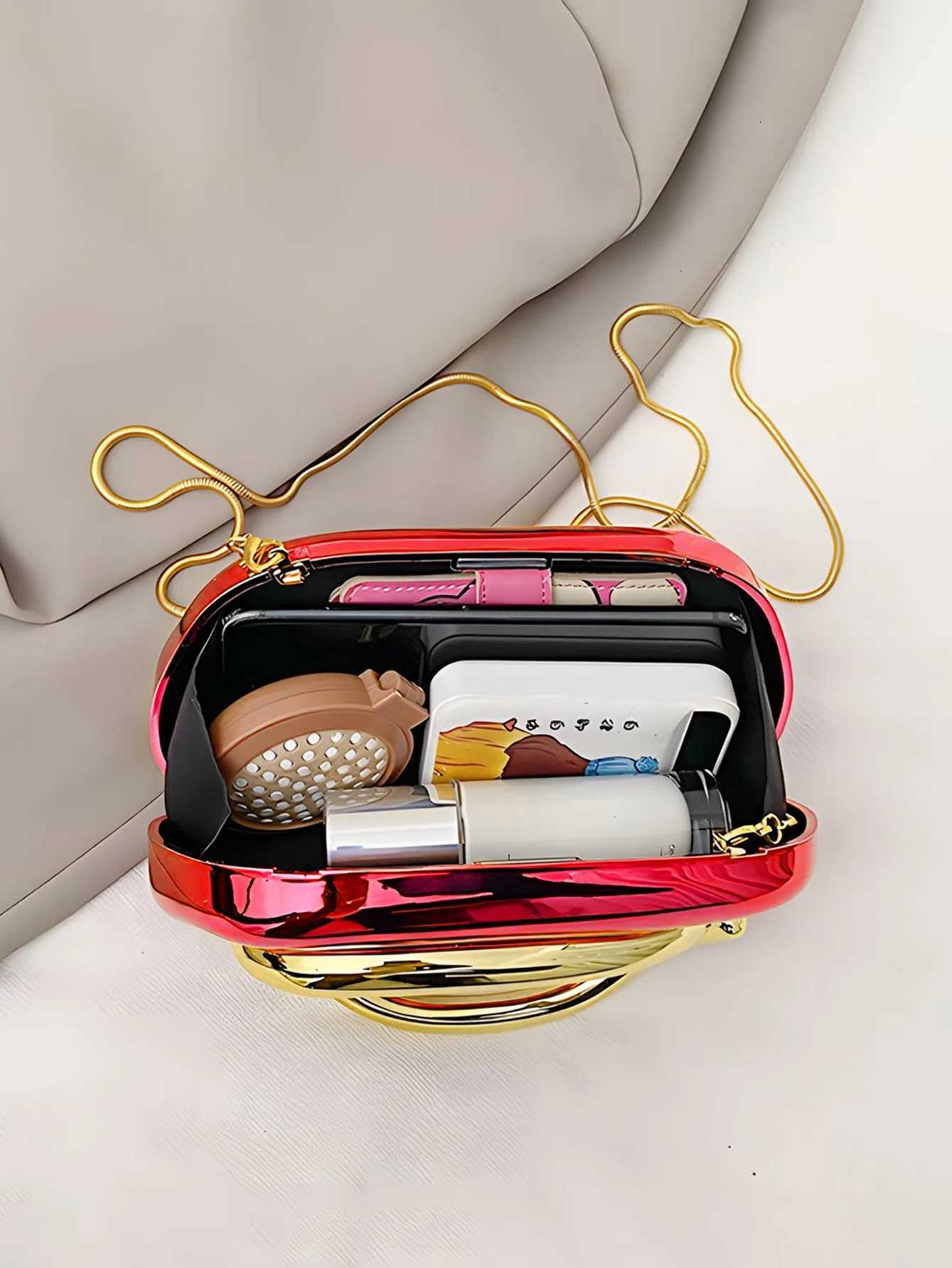 Fashion Elegant Metal Closure Box Shaped Crossbody Bags Women Evening Bags Wedding Mini Ladies Wallet Party Cute Purse ClutchBag H251027