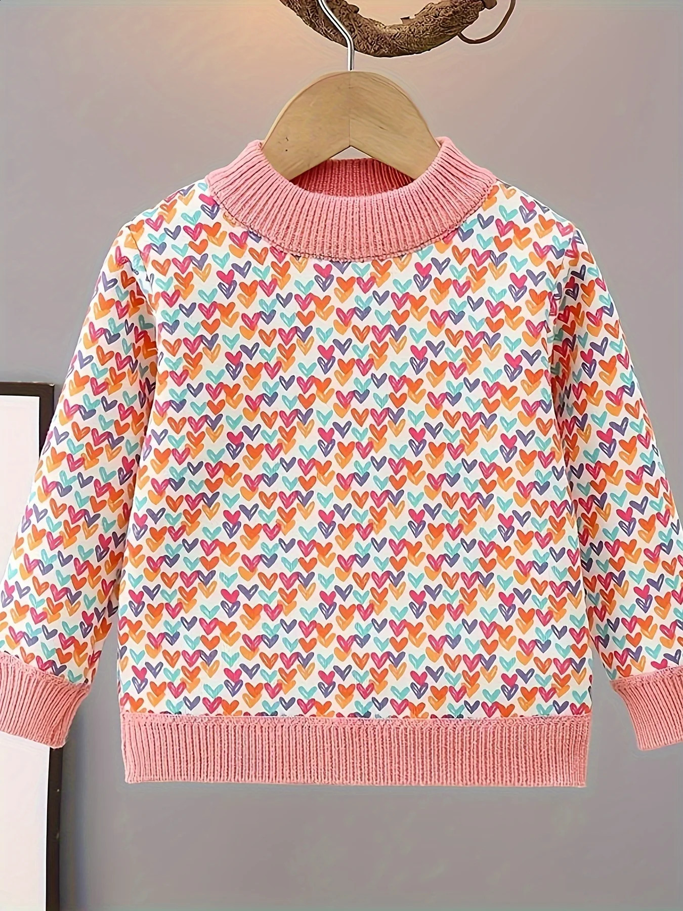 Girls Sweater Style Autumn and Winter Fashionable Childrens Tops Baby Girl Winter Clothing Base Layer Fleece Knitwear 251027