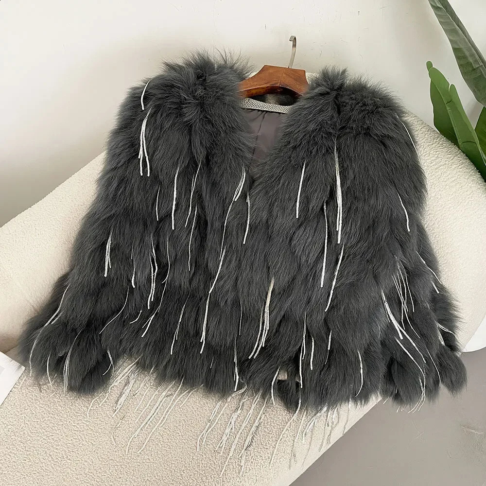 OFTBUY s Fox Fur Jackets Tassels Fashion Winter Warm Fur Women Coats Natural Fox Fur Coat Thick Jackets 251027