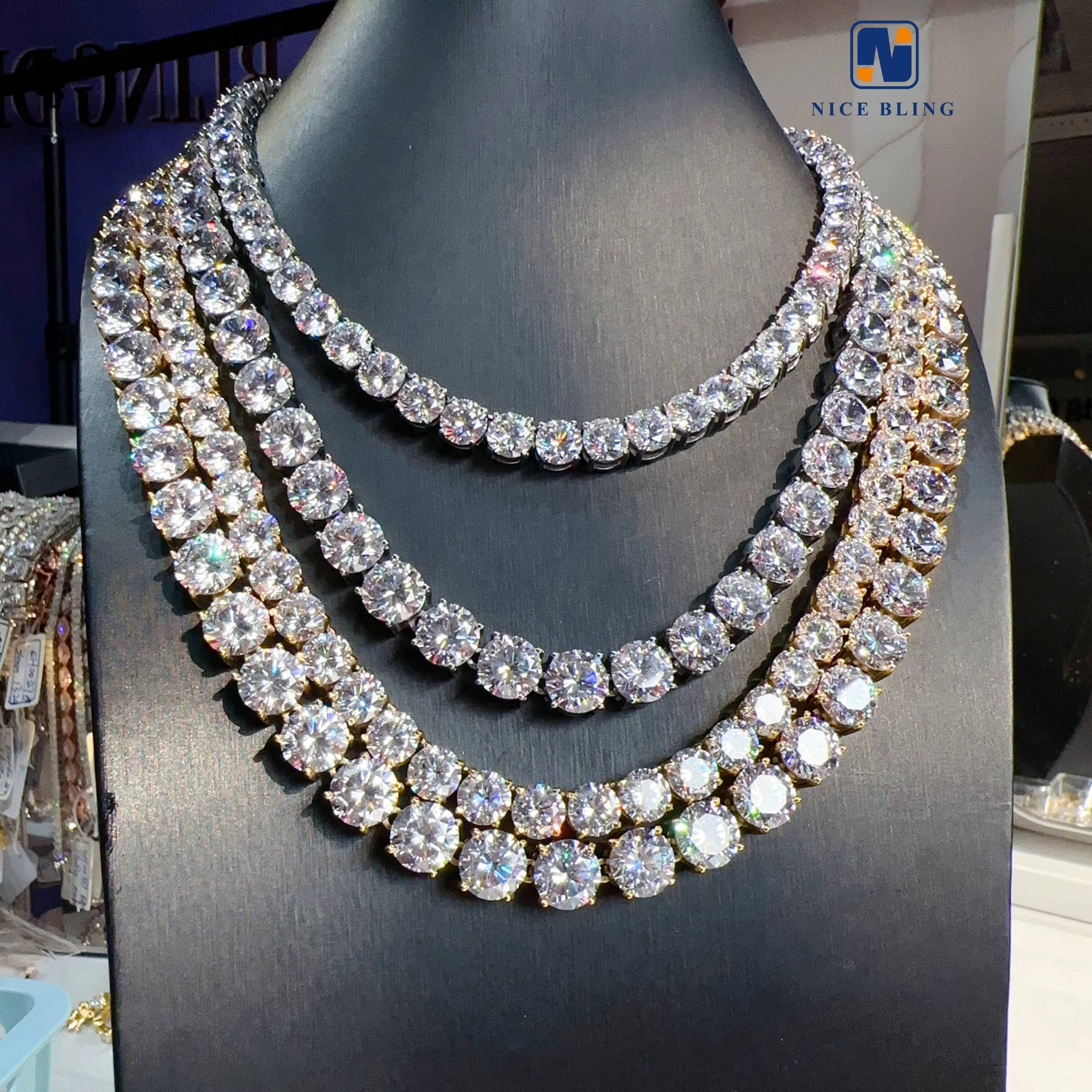 Wholesale Price 316L Stainless Steel Tennis Chain 8mm 10mm 5a Cz Diamond Tennis Necklace and Bracelets for Men and Women