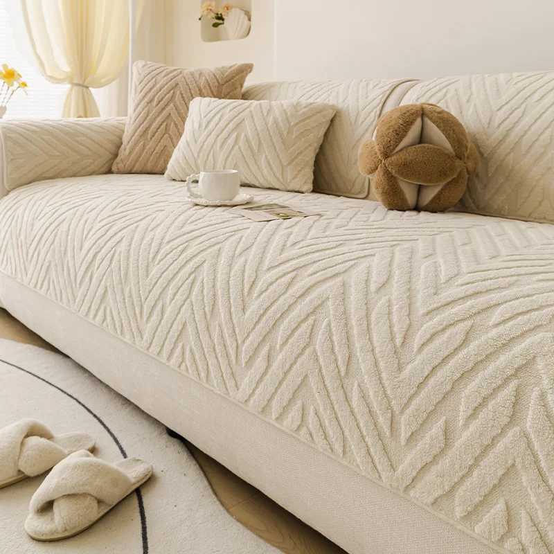 HighQuty Ultra Soft Jacquard Sofa Cushion Autumn and Winter AntiSlip Sofa Cover AntiScratch Couch Blanket for Living Room C251028