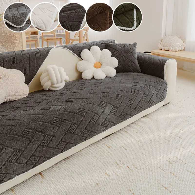 1PCAutumn and winter plush sofa cushion new thick sofa cover light luxury highend sofa cushion C251028