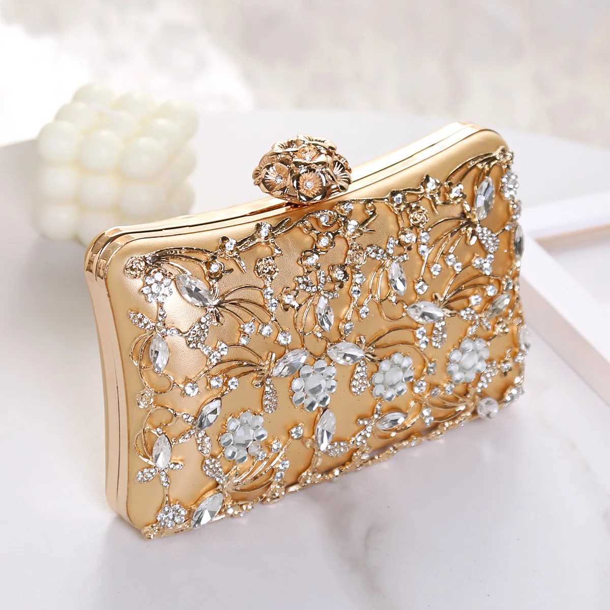 Handheld Bag Versatile Dinner Bag Clutch Bag DiamondStudded For WomenS Gathering Evening Event Party H251027