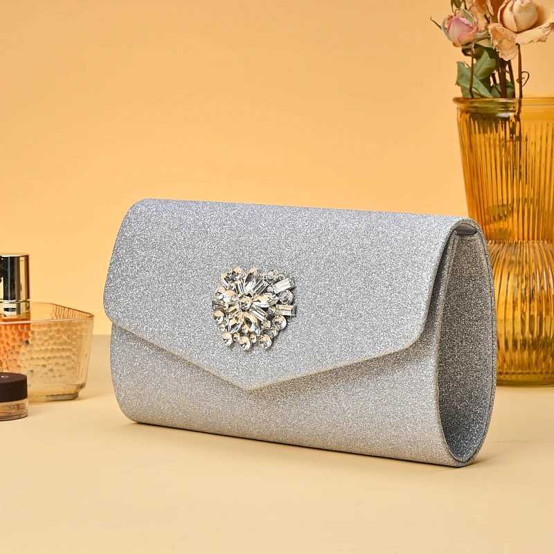 Elegant White Evening Handbag Fashion Bridal Wedding Party Chain Bag for Women New Arrival H251027