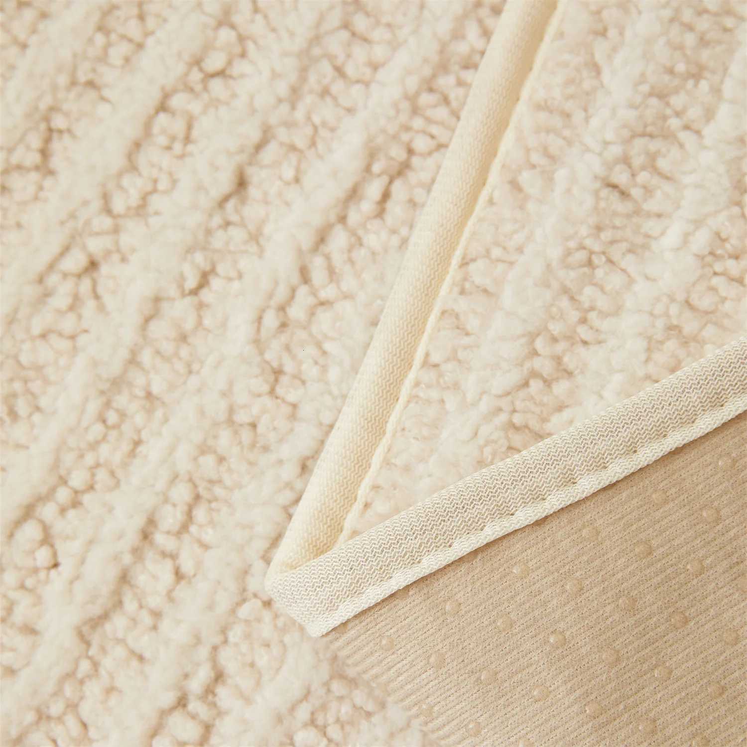 ic Stripe Jacquard Sherpa Sofa Cover Winter AntiSlip Couch Seat Cover for Living Room Sofa Towel Furniture Decor C251028