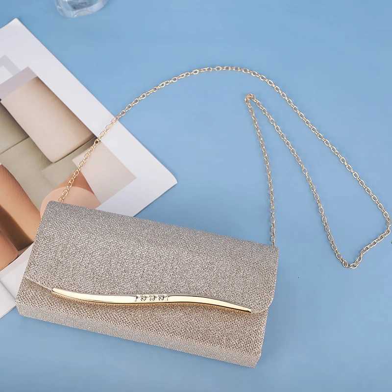 European and American dinner bags fashionable and shiny wedding bridesmaid bags banquet bags metal chain singleshoulder bags H251027