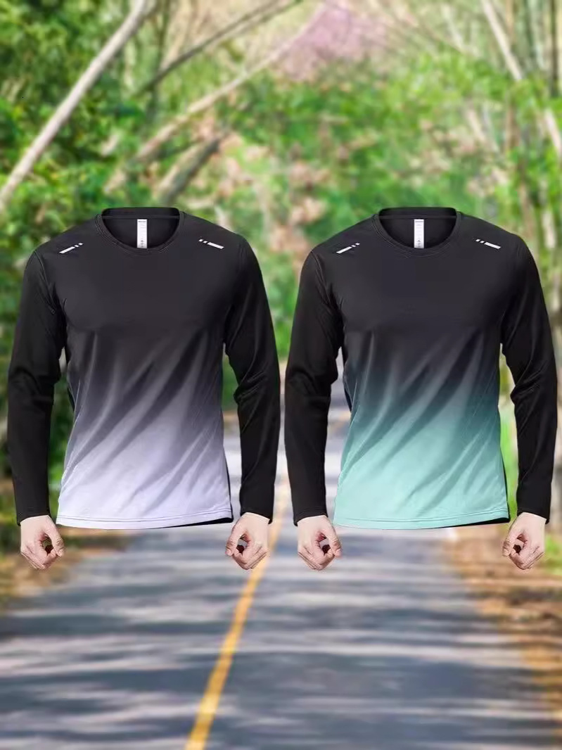 Quick-Dry T-Shirt Breathable, Moisture-Wicking Thin Sports Long Sleeve Loose Fit Gym Clothing, Training Running Shirt, New Top