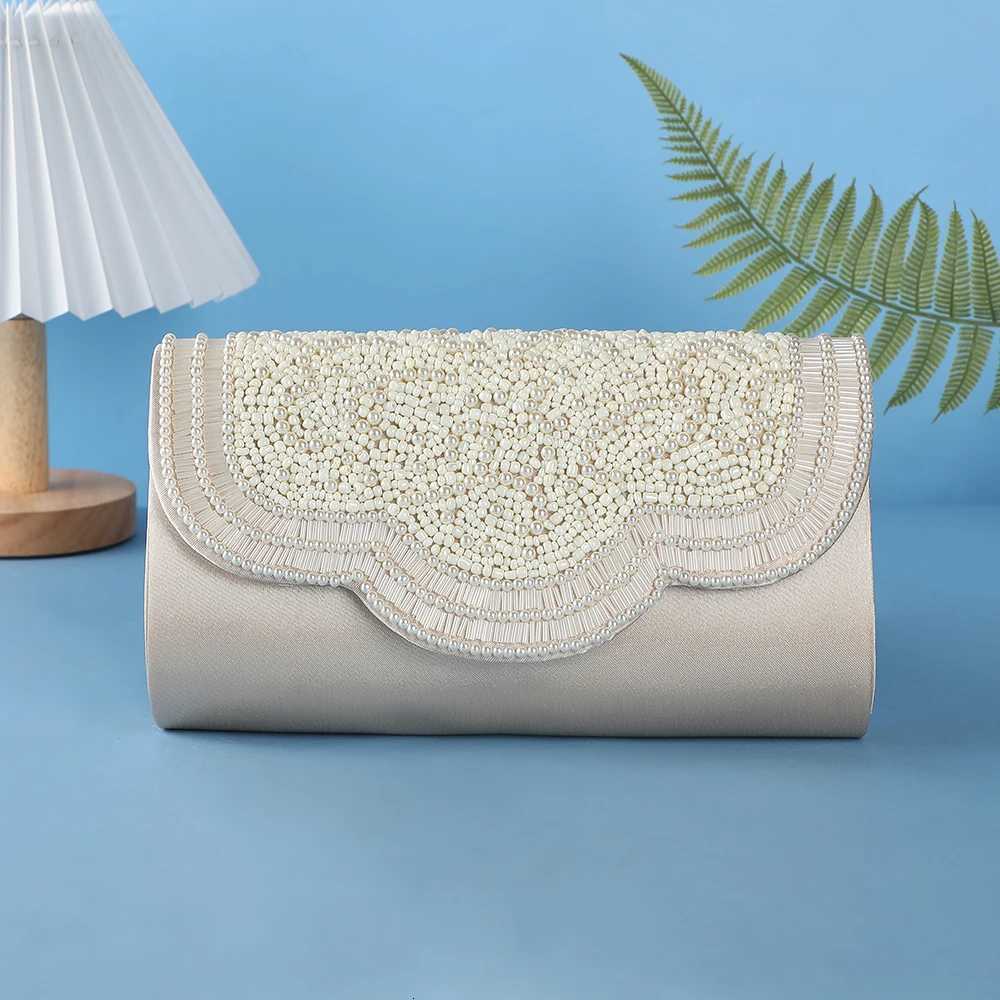 Pearl Dinner Bag for Women Light Solid Color Party Clutch Cosmetic Mobile Phone Storage Fresh Stylish Design H251027