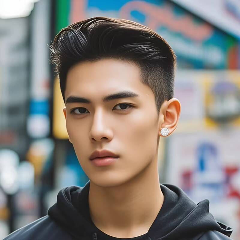 S925 Silver Moissanite Earrings HighGrade Hexagonal Flower Design FourSeason Fashion Jewelry for Men and Women