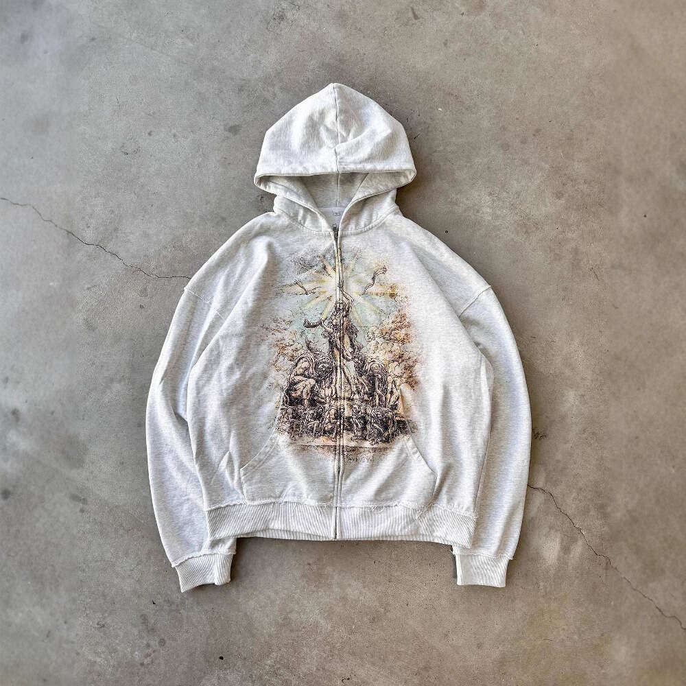 2025 Spring Casual Style Angel Print Unisex Fashion Hoodie