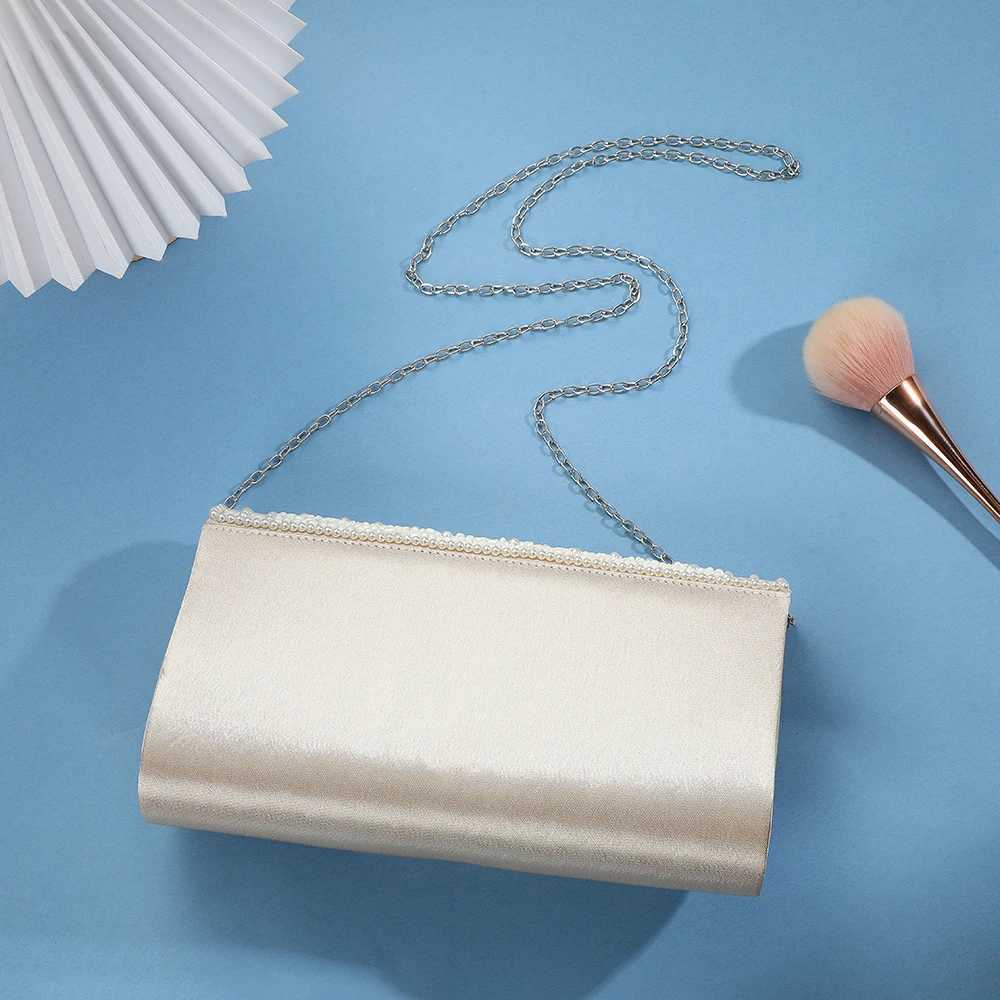 Pearl Dinner Bag for Women Light Solid Color Party Clutch Cosmetic Mobile Phone Storage Fresh Stylish Design H251027