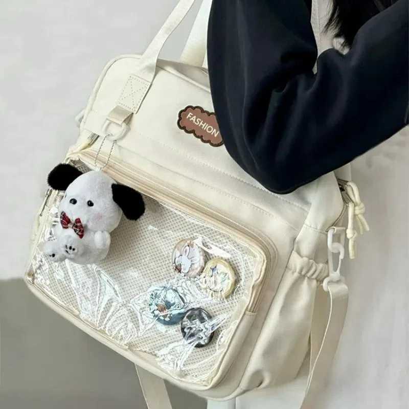 Ins College Style Girl Backpack Bag Large Capacity Cute Ita Bag Japanese Versatile Highvalue Single Shoulder Crossbody BagW251028