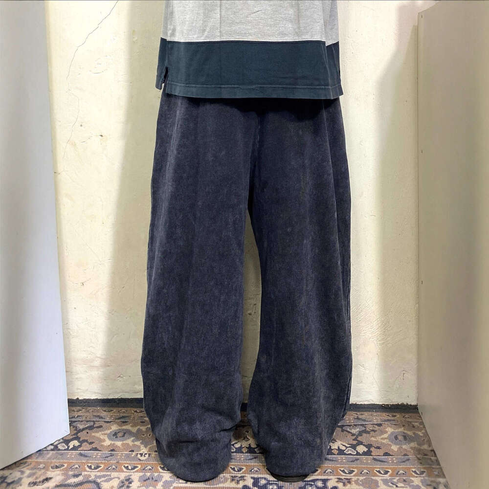 Autumn Winter New Fashion Gothic Washed Wide-Leg Ins Harajuku Stretch Casual Long Pants Versatile Clothing