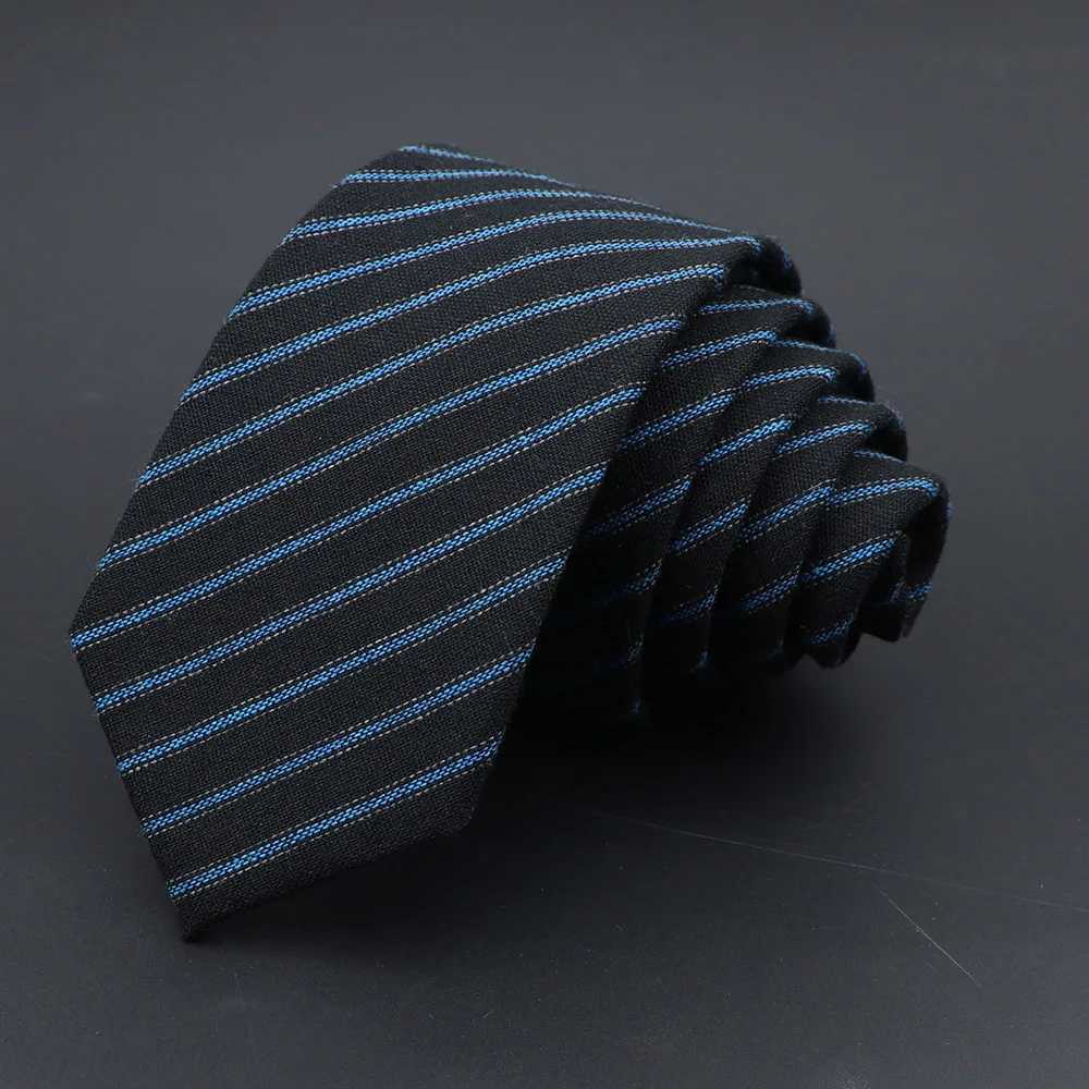High Quality Solid Cotton Handmade Wool Ties Men Necktie Striped Narrow Collar Slim Cashmere Casual Tie AccessoriesW251028
