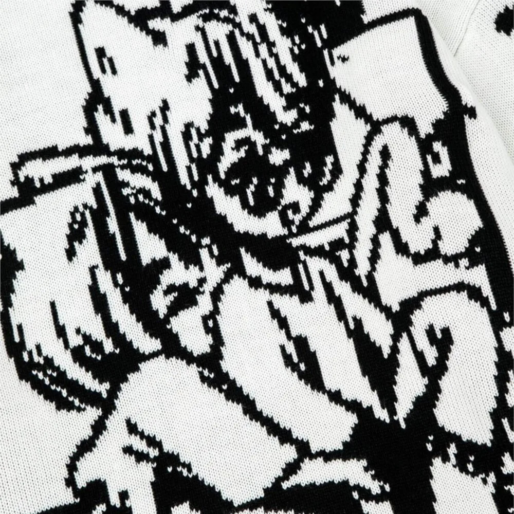 Vintage Cartoon Knitted Sweaters Men Casual Oversized Fashion Women Streetwear Tops Harajuku Pullover Y2k Aesthetic Clothes Goth 251023