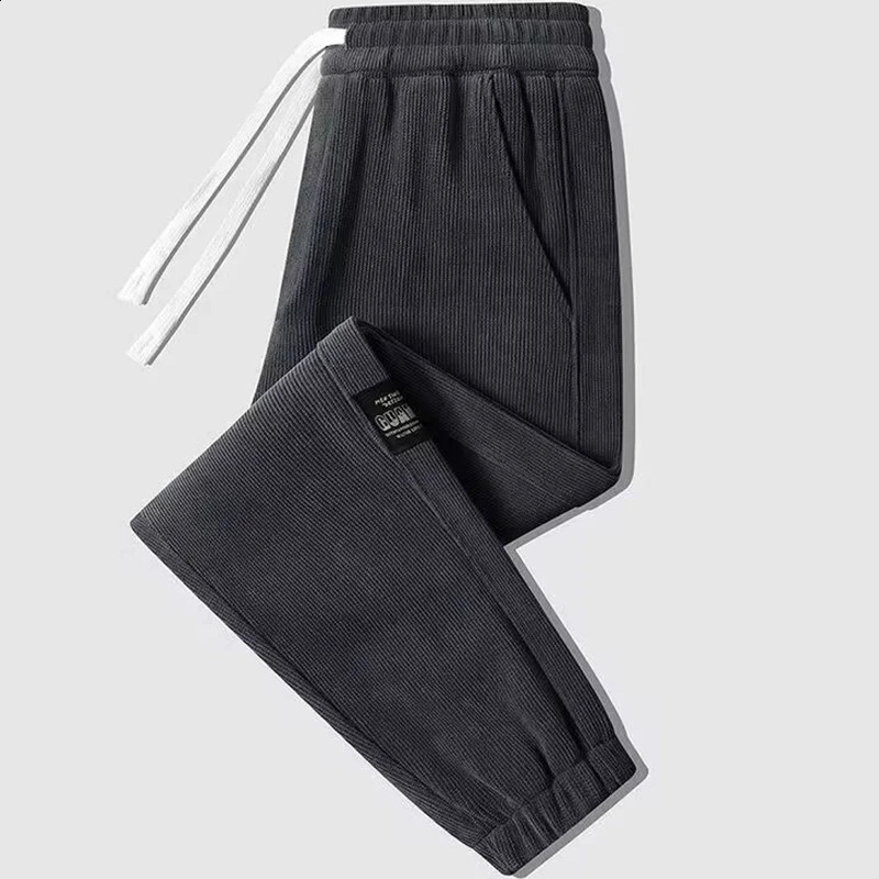 Men Tech Fleece Embroidery Sweatpants Baggy Corduroy Jogger Pants Male Autumn Casual Harem Loose Sport Thermal Trousers 251027