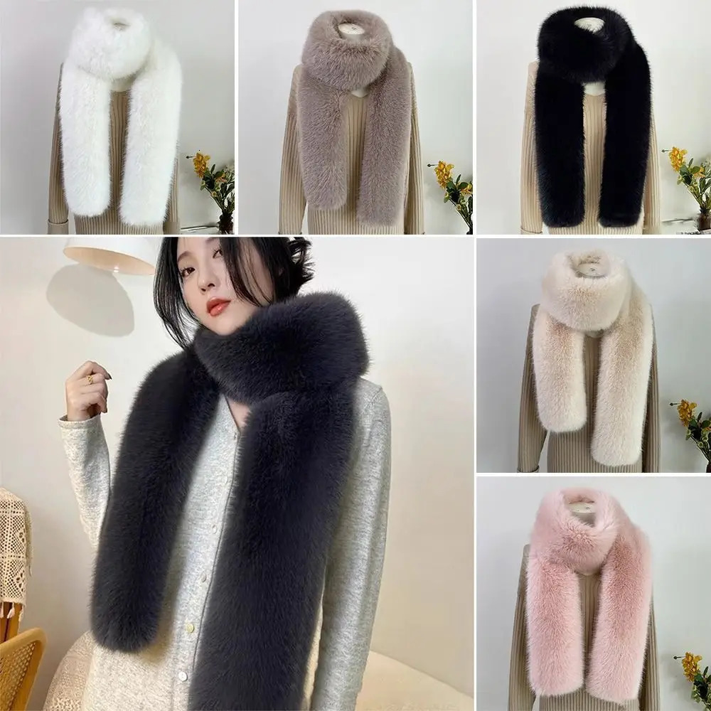 Fur Decor 6 Colors 180cm Fur Long Scarf Thicked Fluffy Plush Wraps Shawl Vintage Ladies Scarves Outdoor 251024