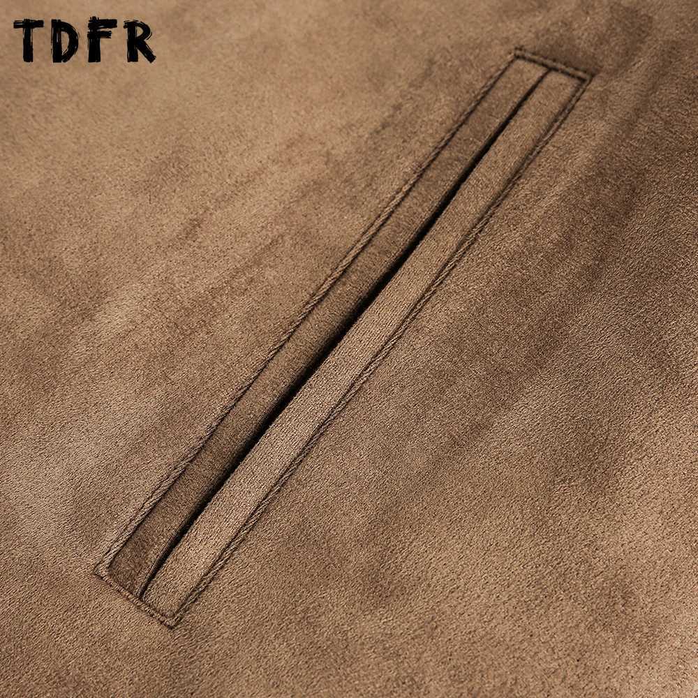 Retro Suede Quilted Jacket Mens Letter Winter Casual Loose Fur Collar Long Sleeve Outerwear Man Padded Jacket J251028