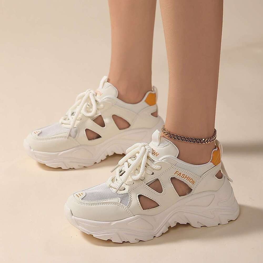 35-42 Women's 2025 Trendy Designer Sneakers - Lightweight Non-Slip Running Shoes, Versatile Casual Style for Large Size & Daily Matching