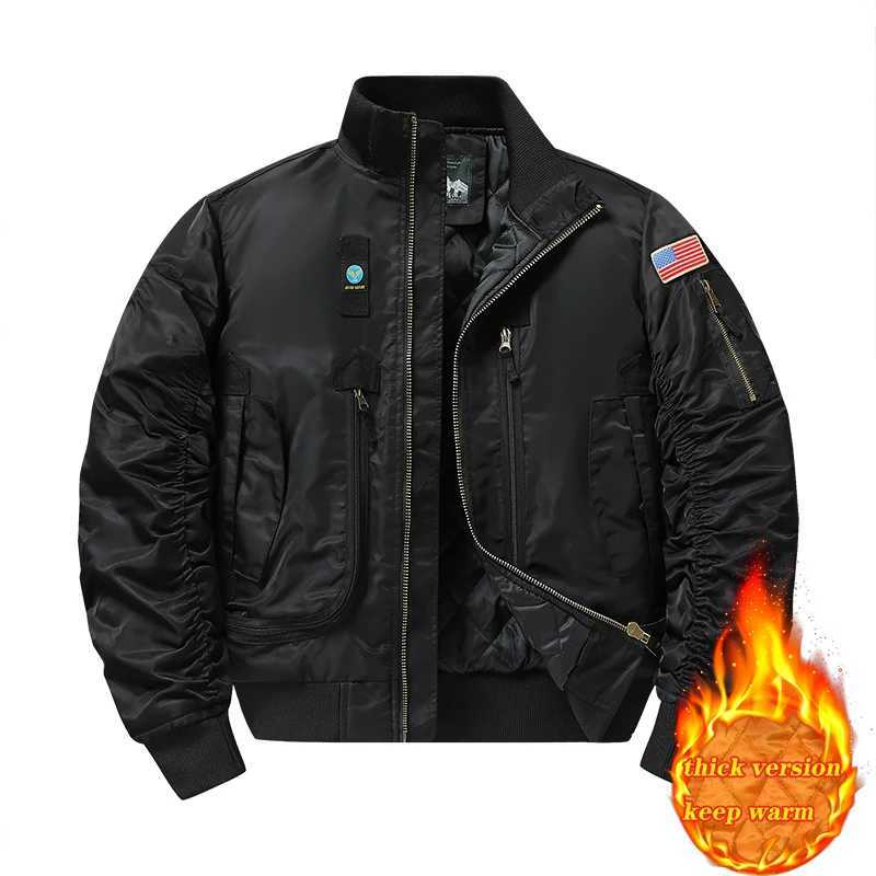 MA1 American pilot cotton jacket mens autumn and winter thick warm baseball jacket fashion jacket mens military fan jacket J251028