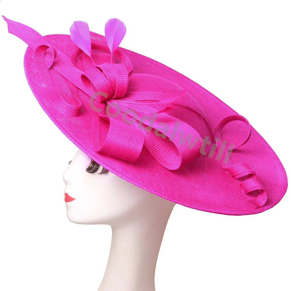 Big Fascinator Hat Women Wedding Party Tea Headpiece With Bow Women Royal Ascot Hair Fascinator Hair Clip 251028