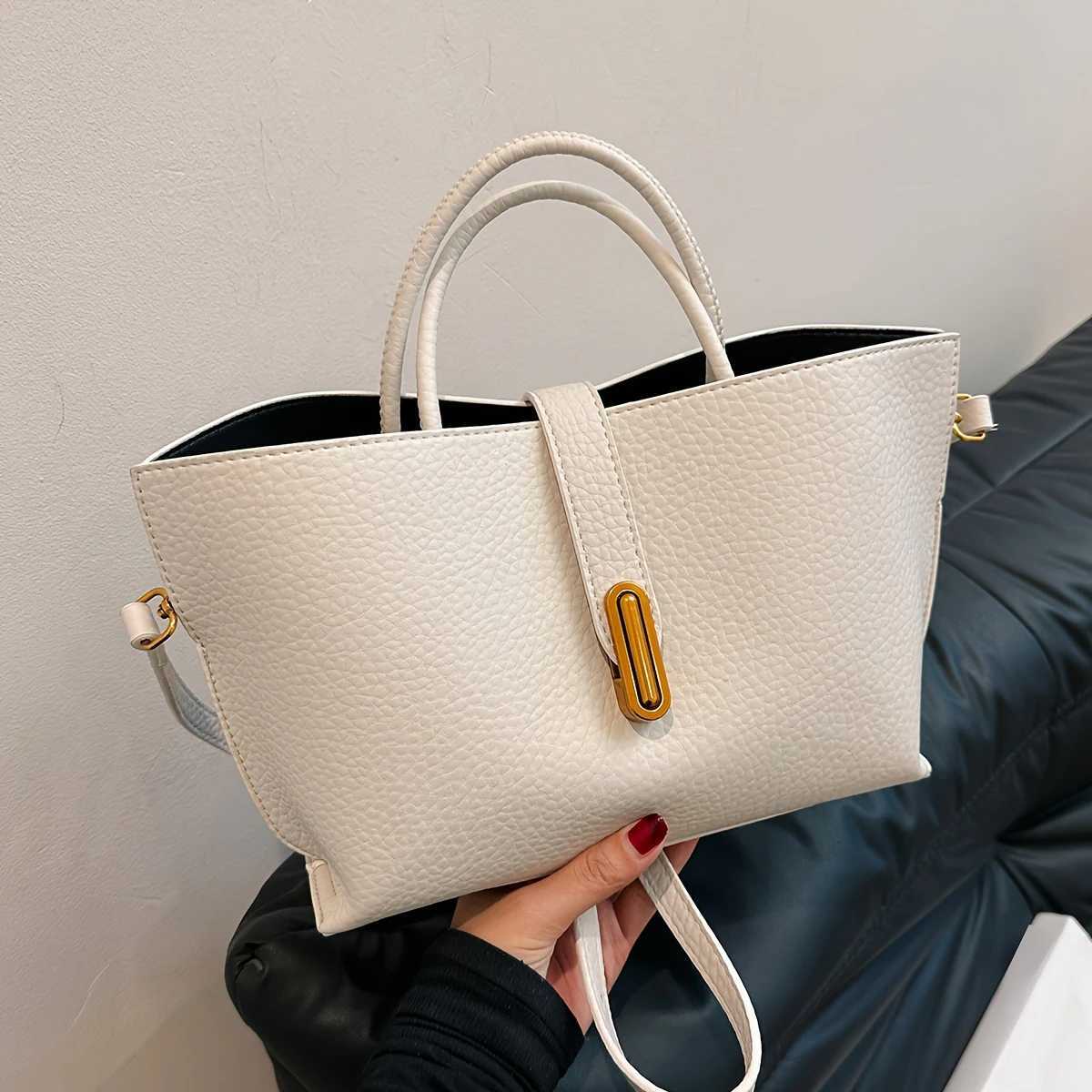 New autumn and winter popular tote bags niche simple solid color versatile handbags elegant crossbody bagsT251028