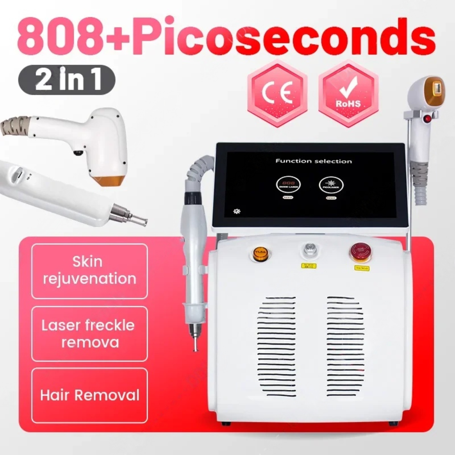 Portable High Power Ice Cooling Triple Laser 755nm 808nm 1064nm Device Diode Laser 3 Wavelength Painless 808nm Hair Removal Machine