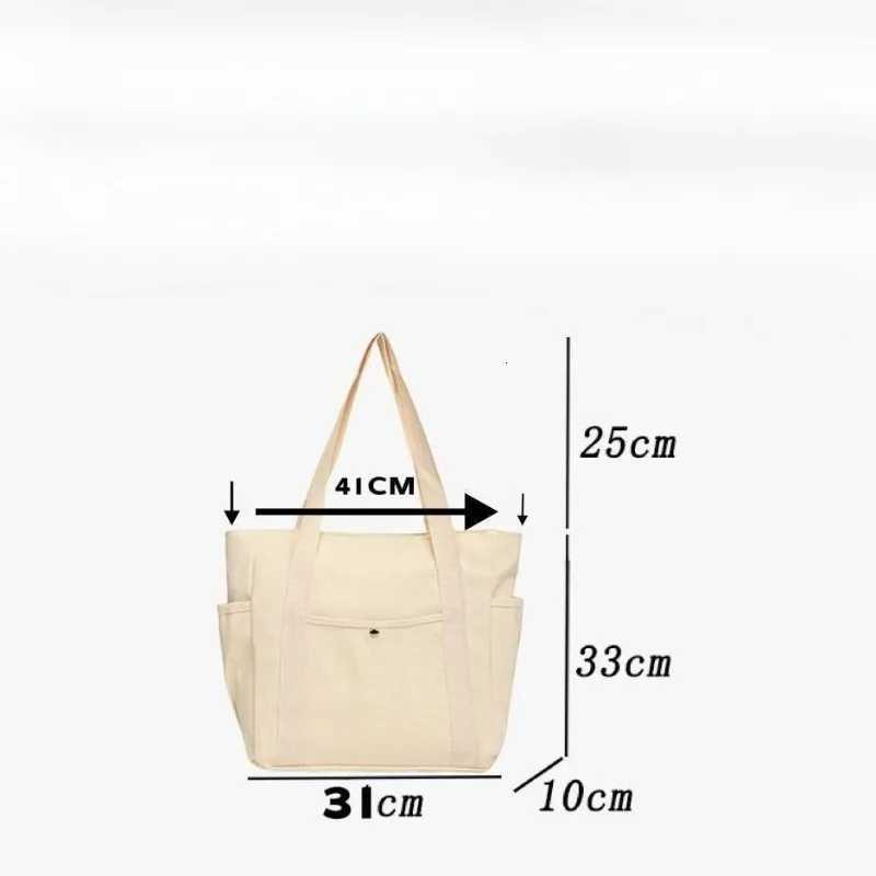 Large Capacity Canvas Tote Bags for Work Commuting Carrying Bag College Style Student Outfit Book Shoulder Bag Shopping Bag 2025W251028