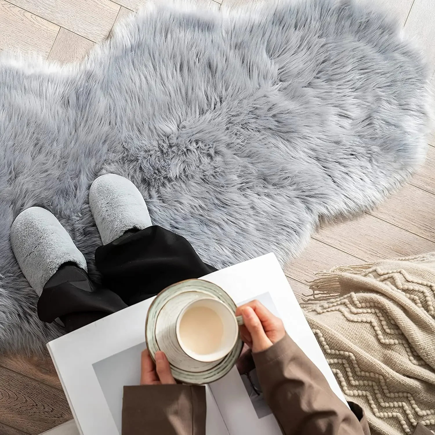 40180CM Soft Sheepskin Bedroom Wool Pad Bedside Sofa Cushion Rugs Living Room Fluffy Hairy Fur Carpet 1028 H260226